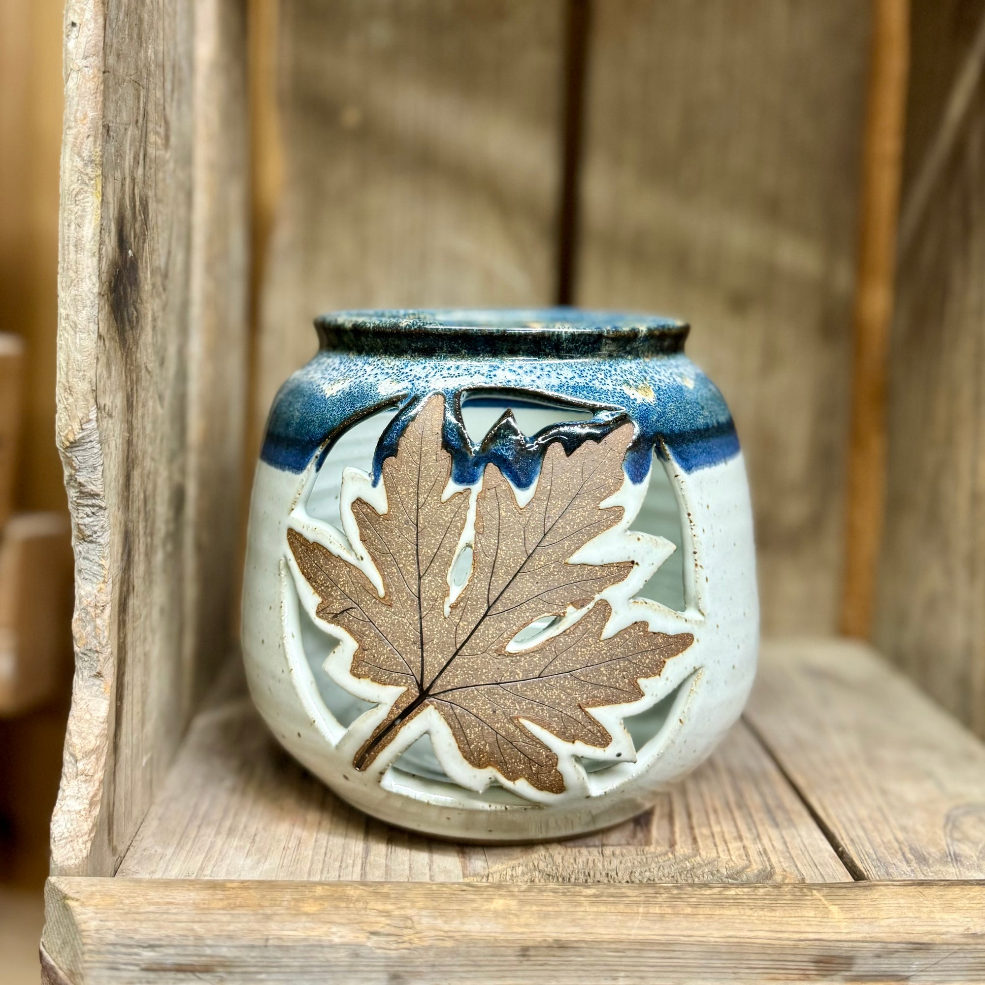 Leaf Luminary {Blue Jay}