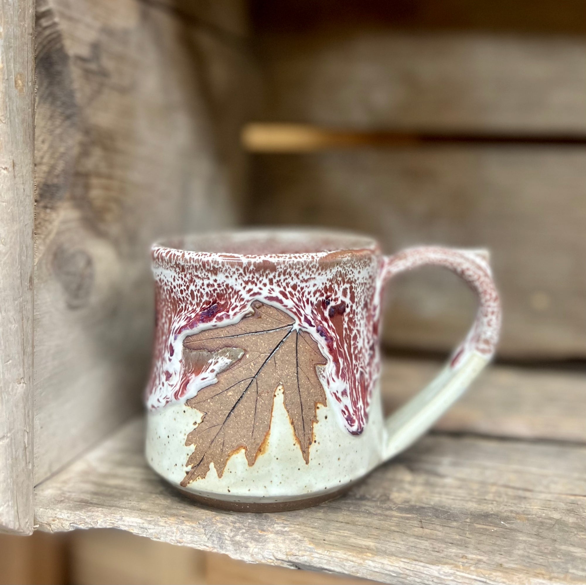 Brandon Leaf Mug {White Chocolate Raspberry}