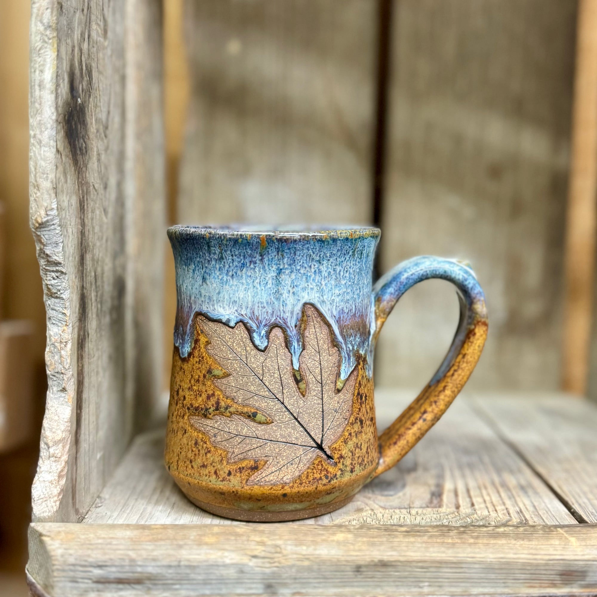 Large Leaf Mug {Pan for Gold}