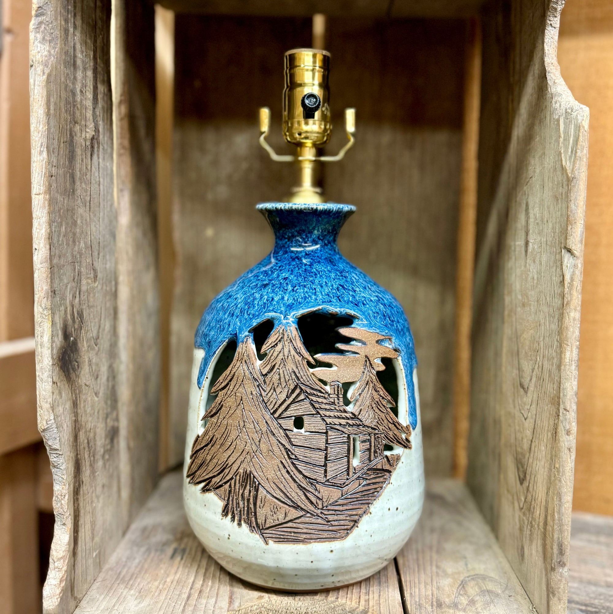 Cabin Lamp {Blue Jay}