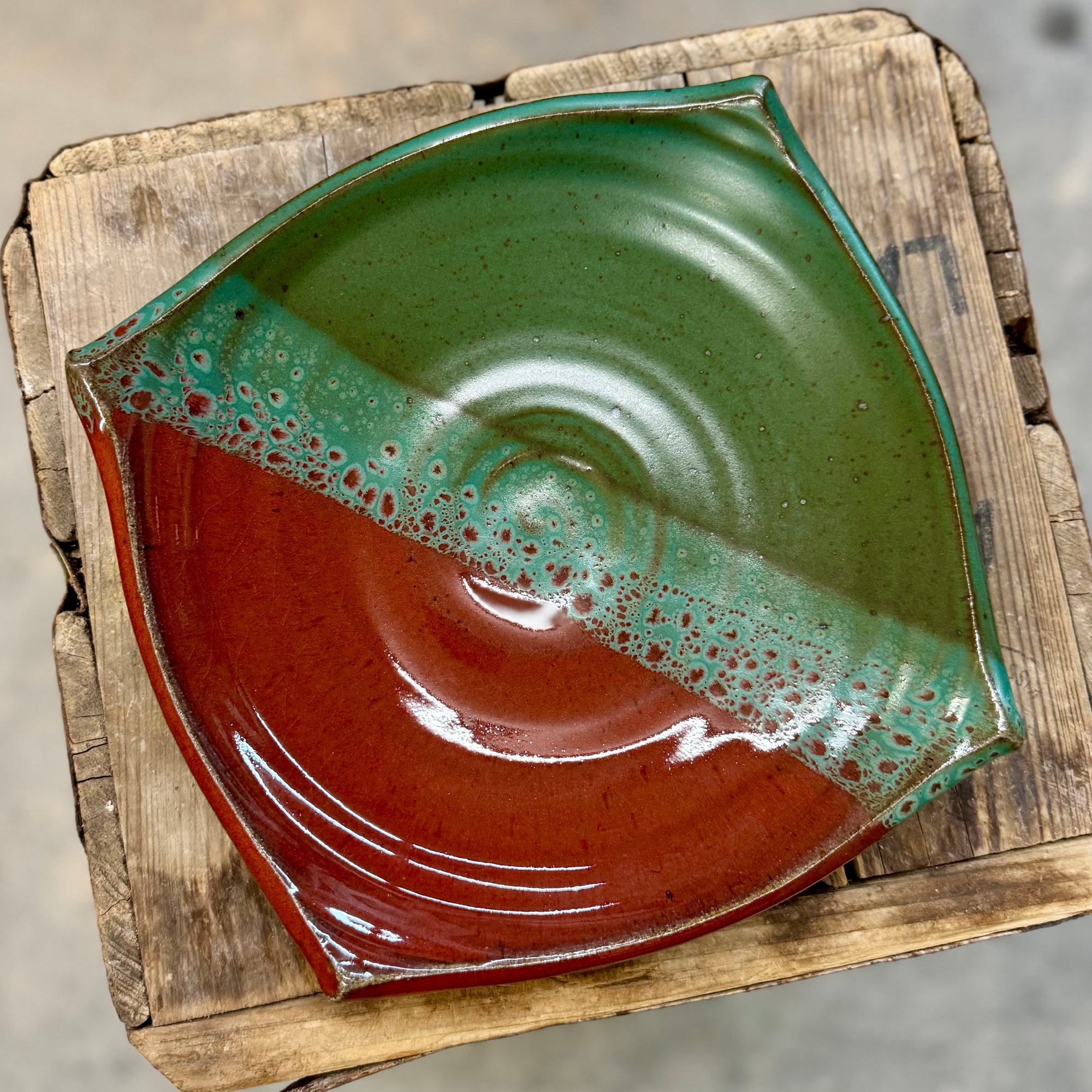 Square Plate {Red and Green}