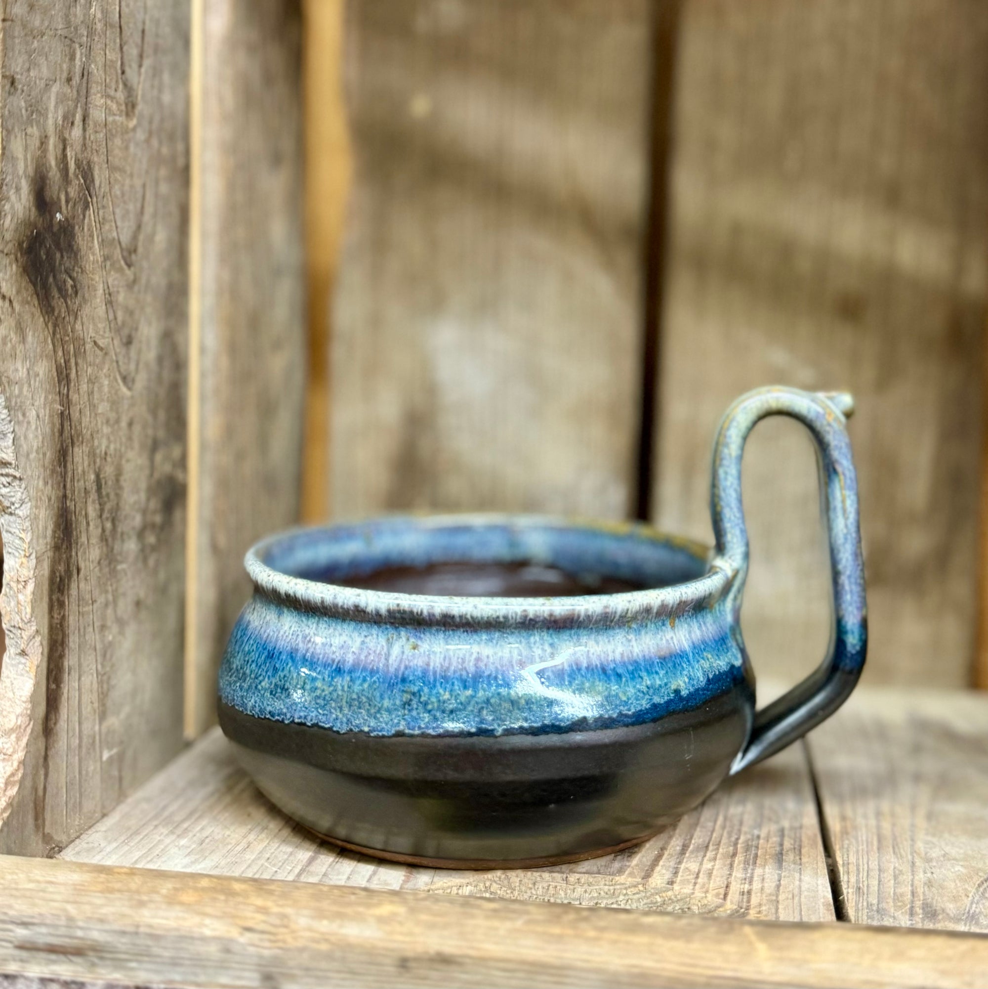 Soup Mug {Black and Blue}