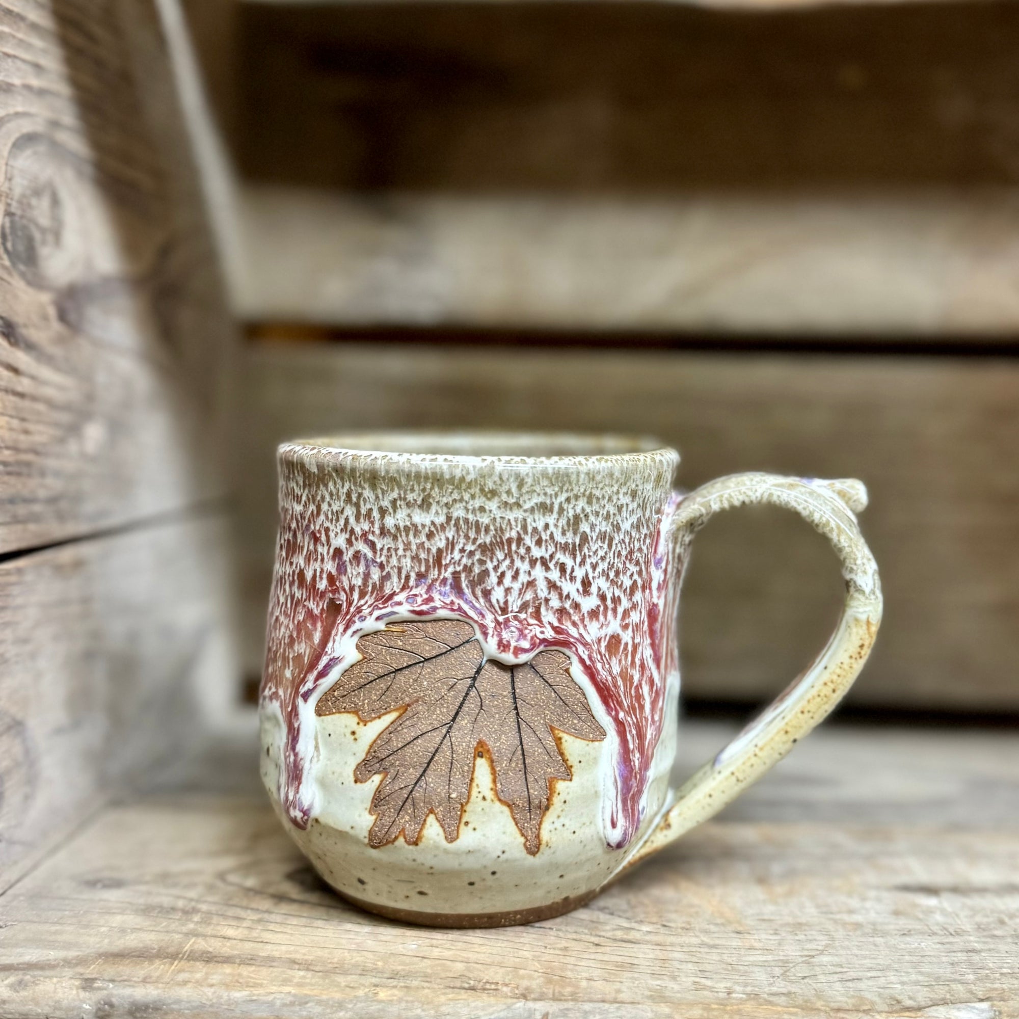 Leaf Mug {White Chocolate Raspberry}