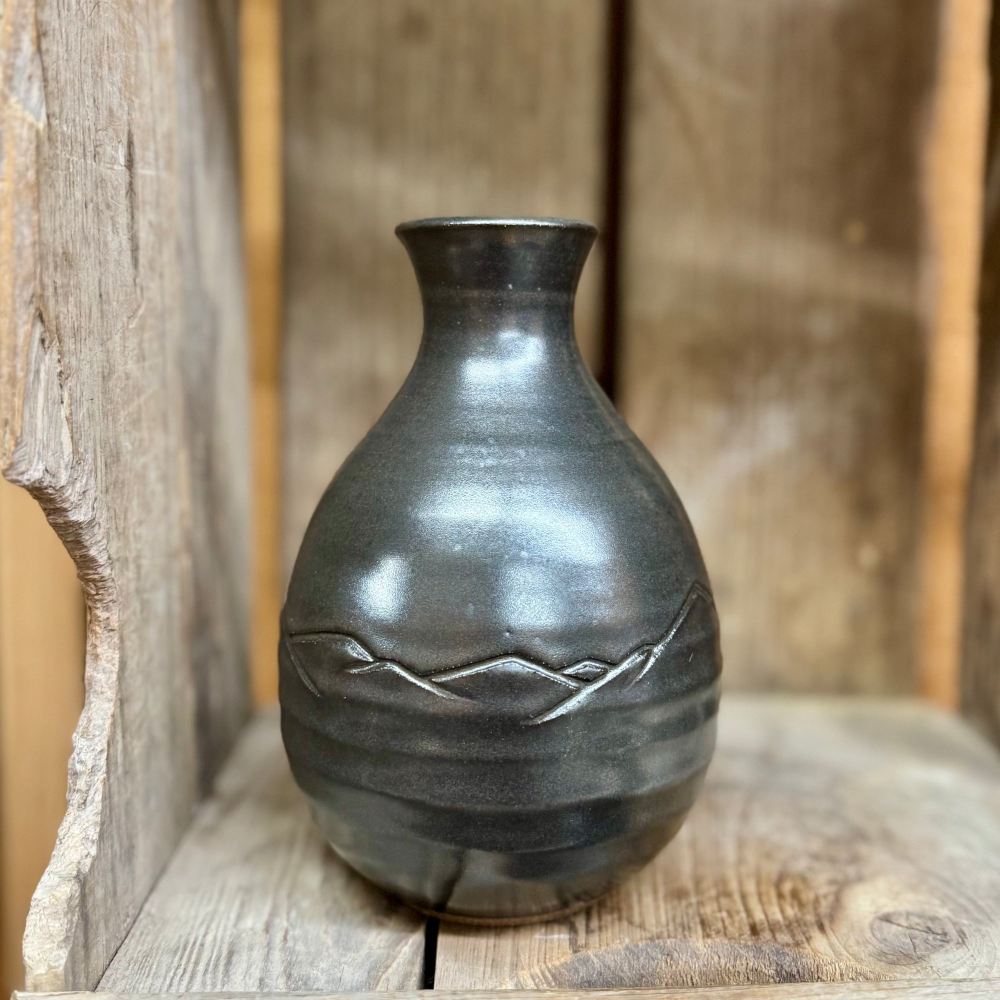 Appalachian Collection Round Vase {Black Bear Mountain Range}