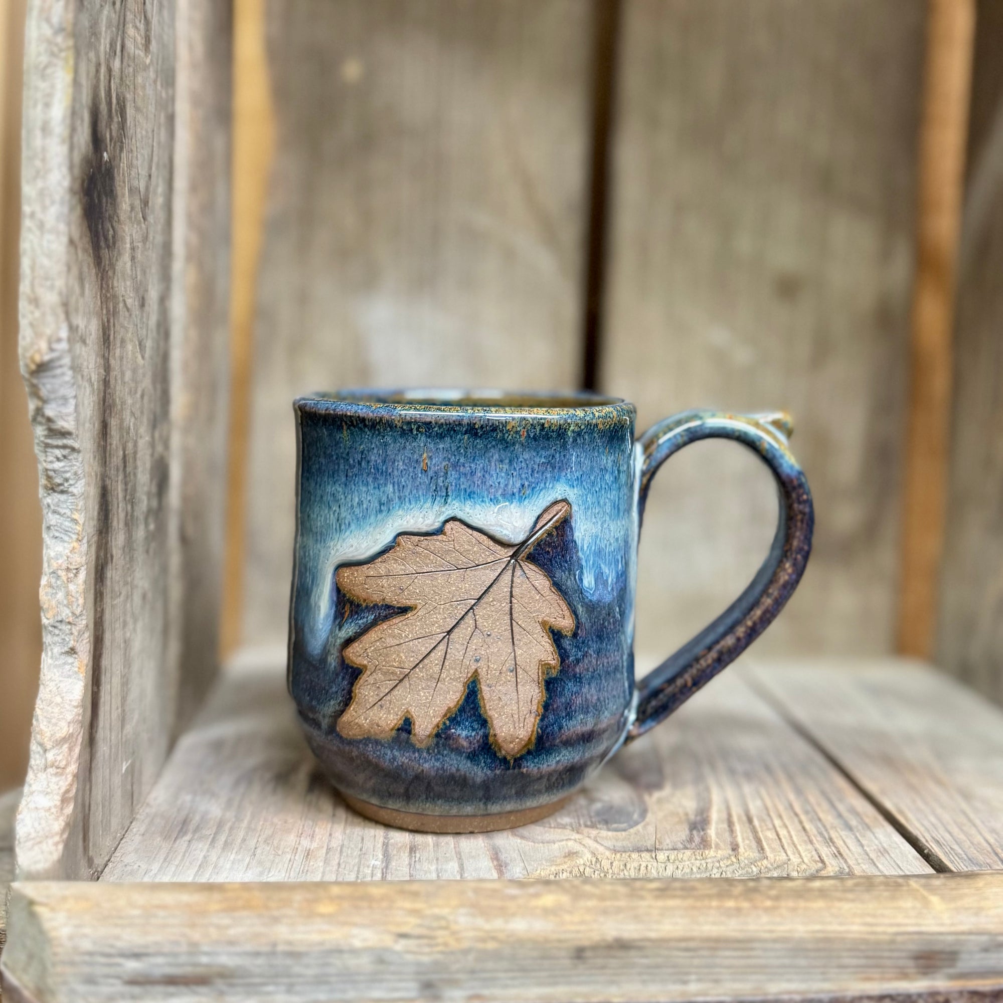 Leaf Mug {Smoky Blue}