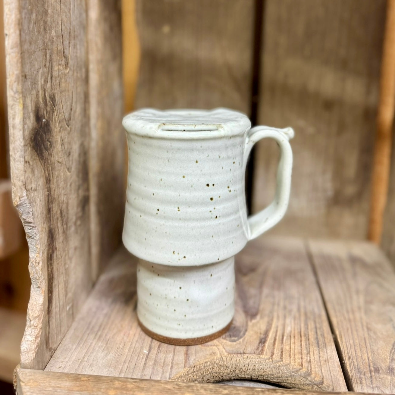 Lidded Travel Mug {Classic White}