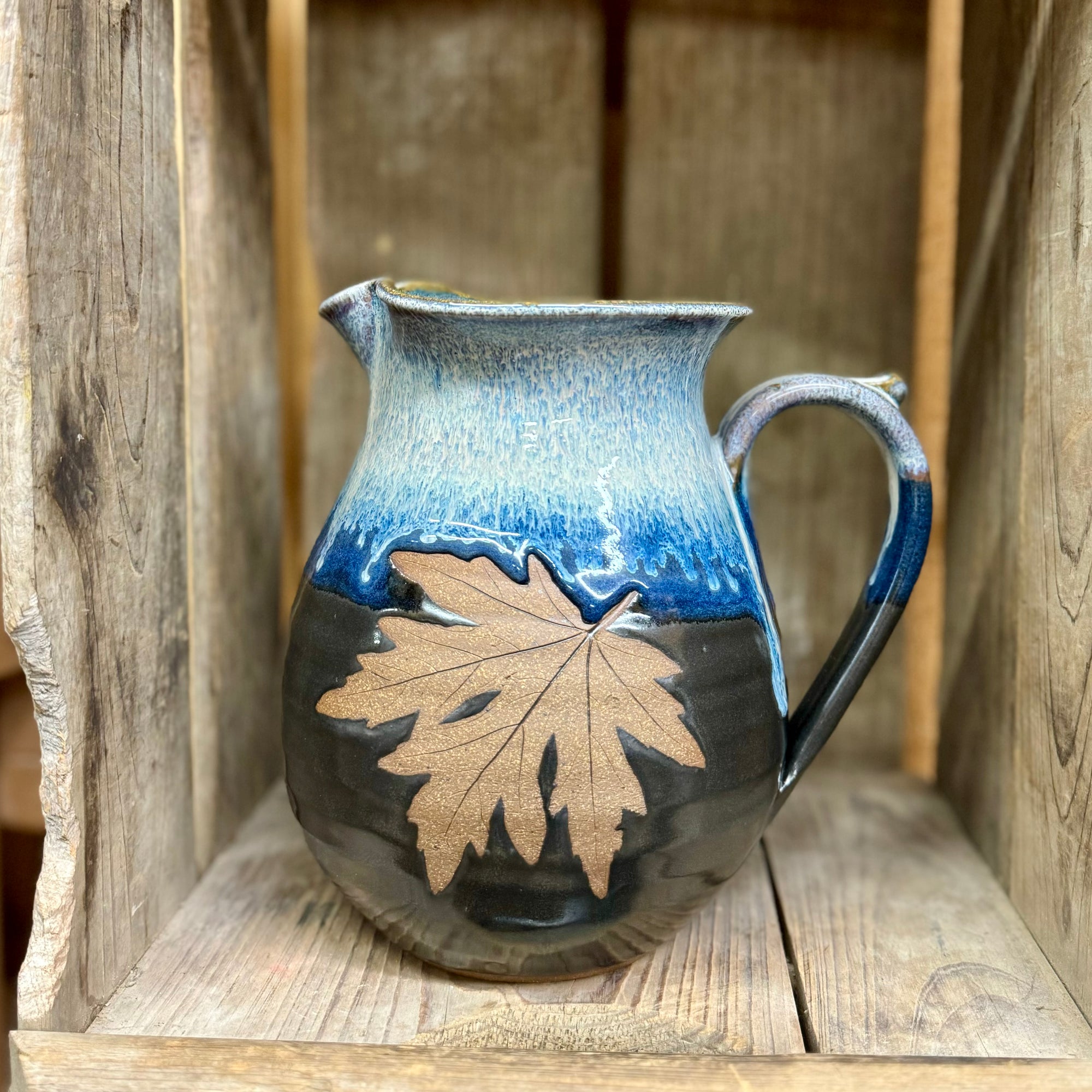 Leaf Pitcher {Black and Blue}