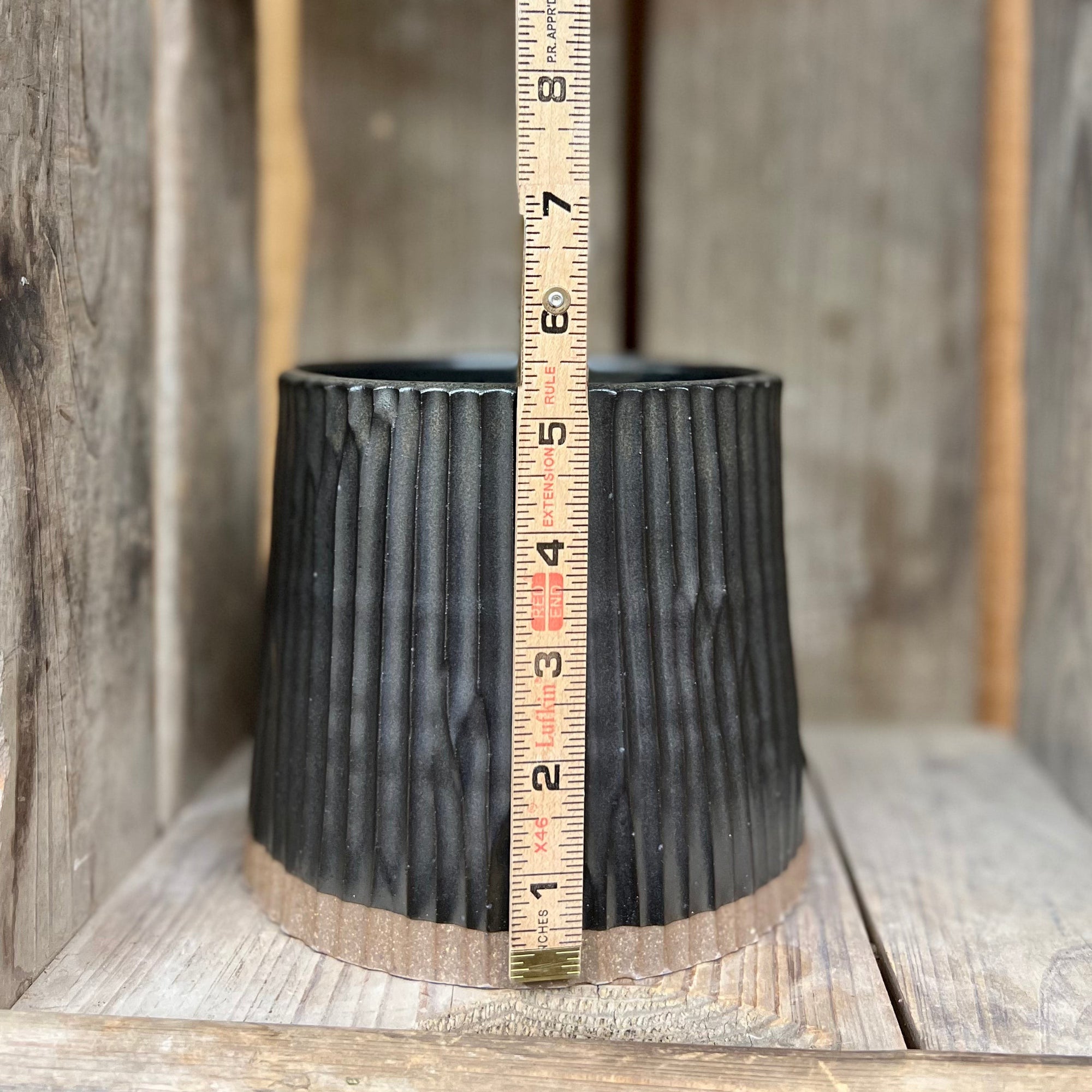 Black Bear and Trout Ceramic Utensil Holder