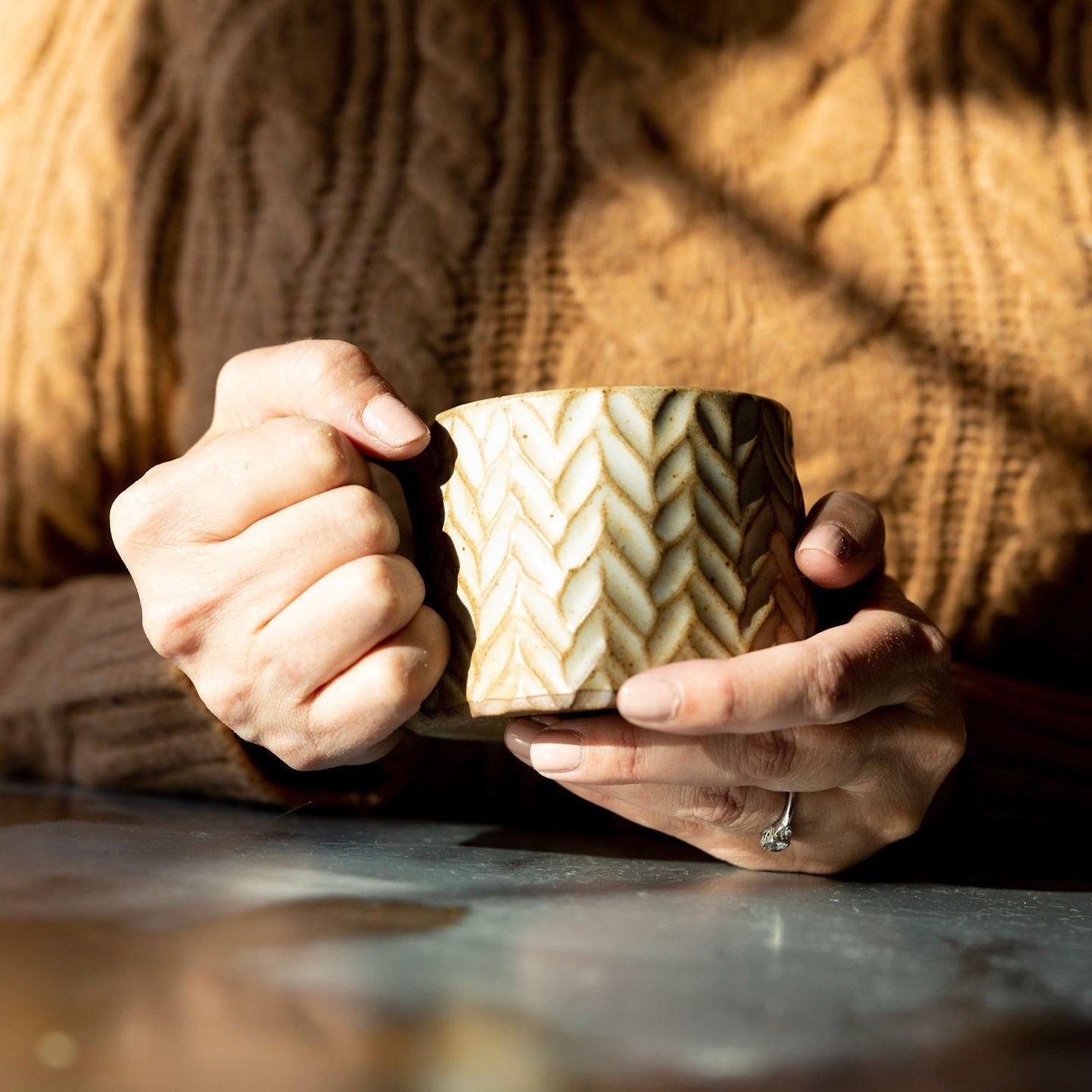 Appalachian Cable-Knit Sweater Mug