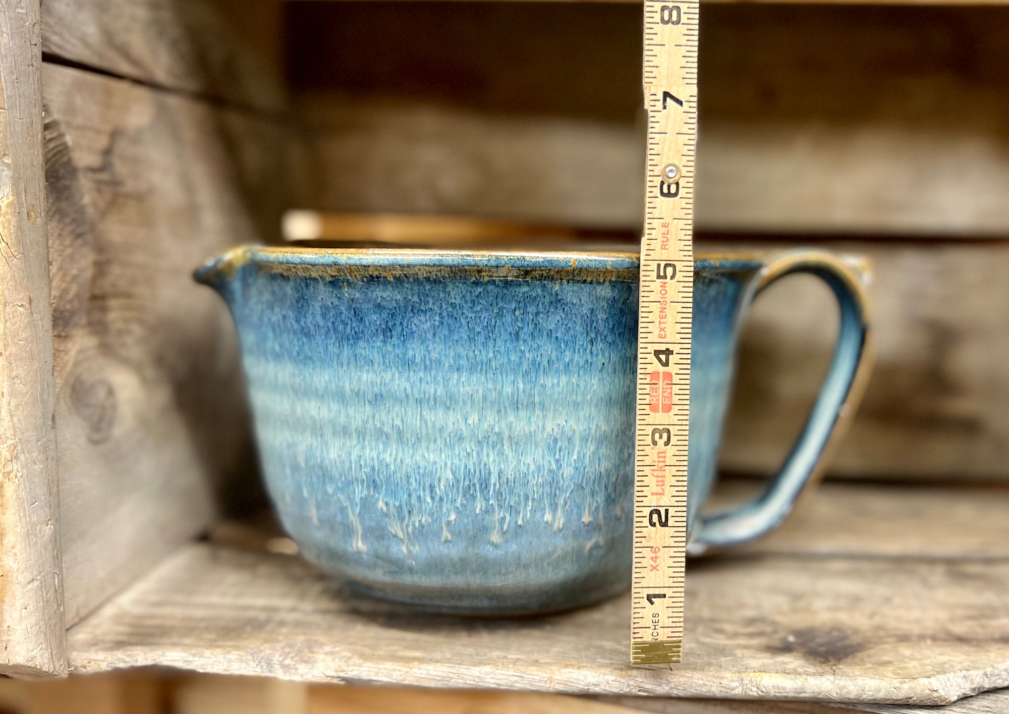 Blue Handthrown Mixing Bowl