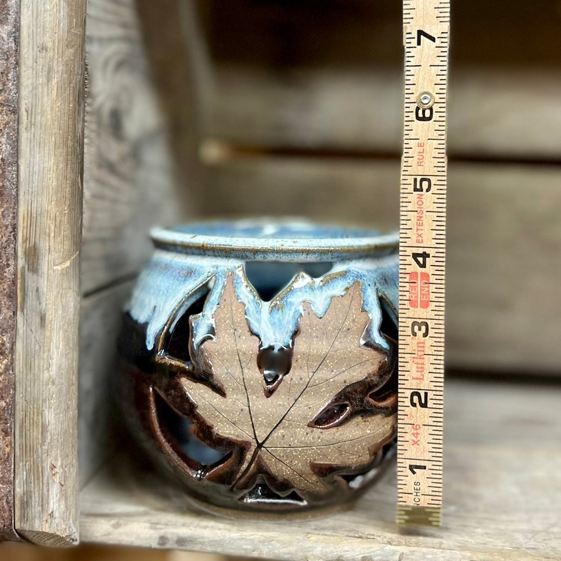 Small Leaf Luminary {Denim}