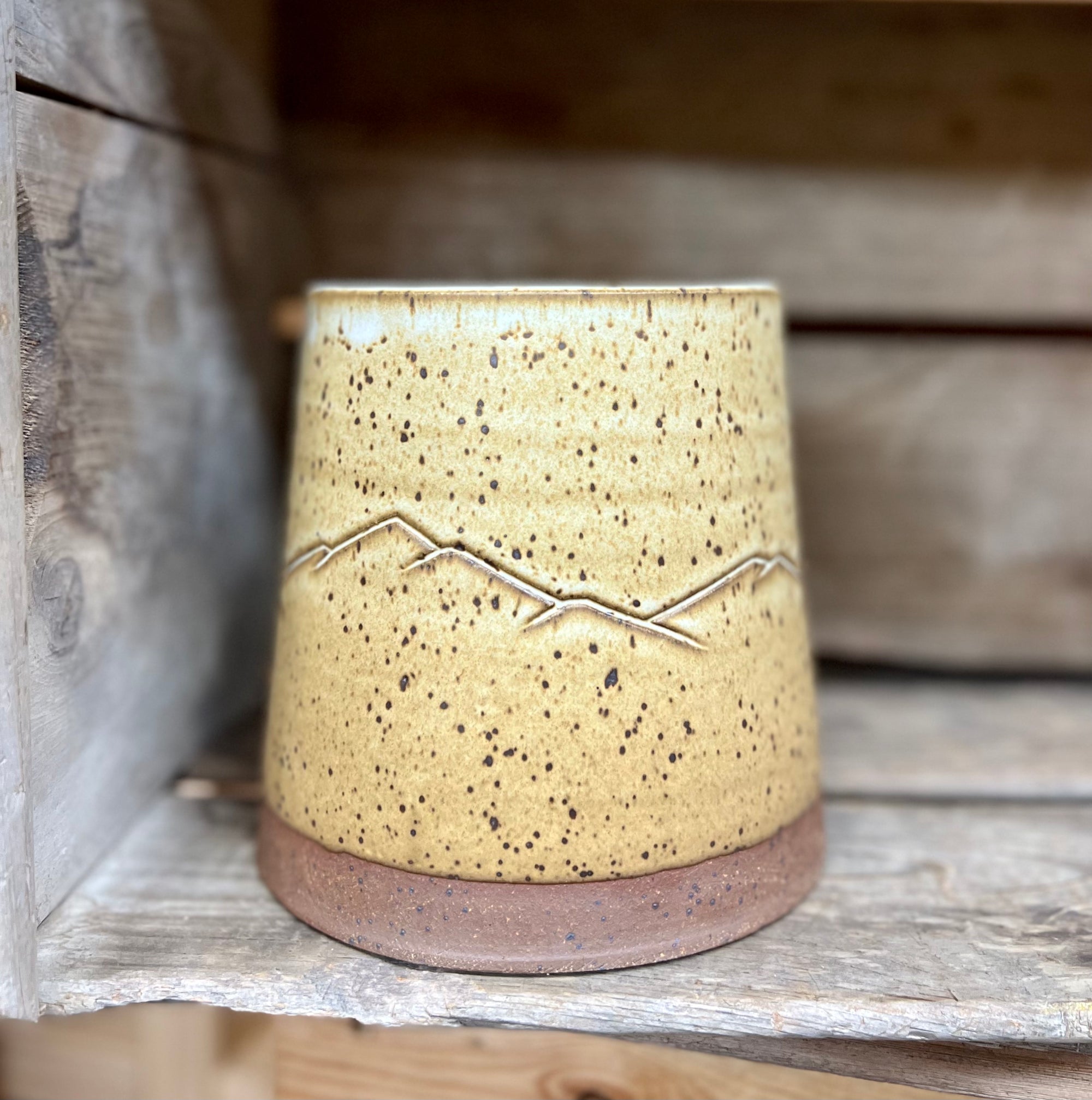 Appalachian Collection Utensil Jar {Speckled Stony Mountain Range}