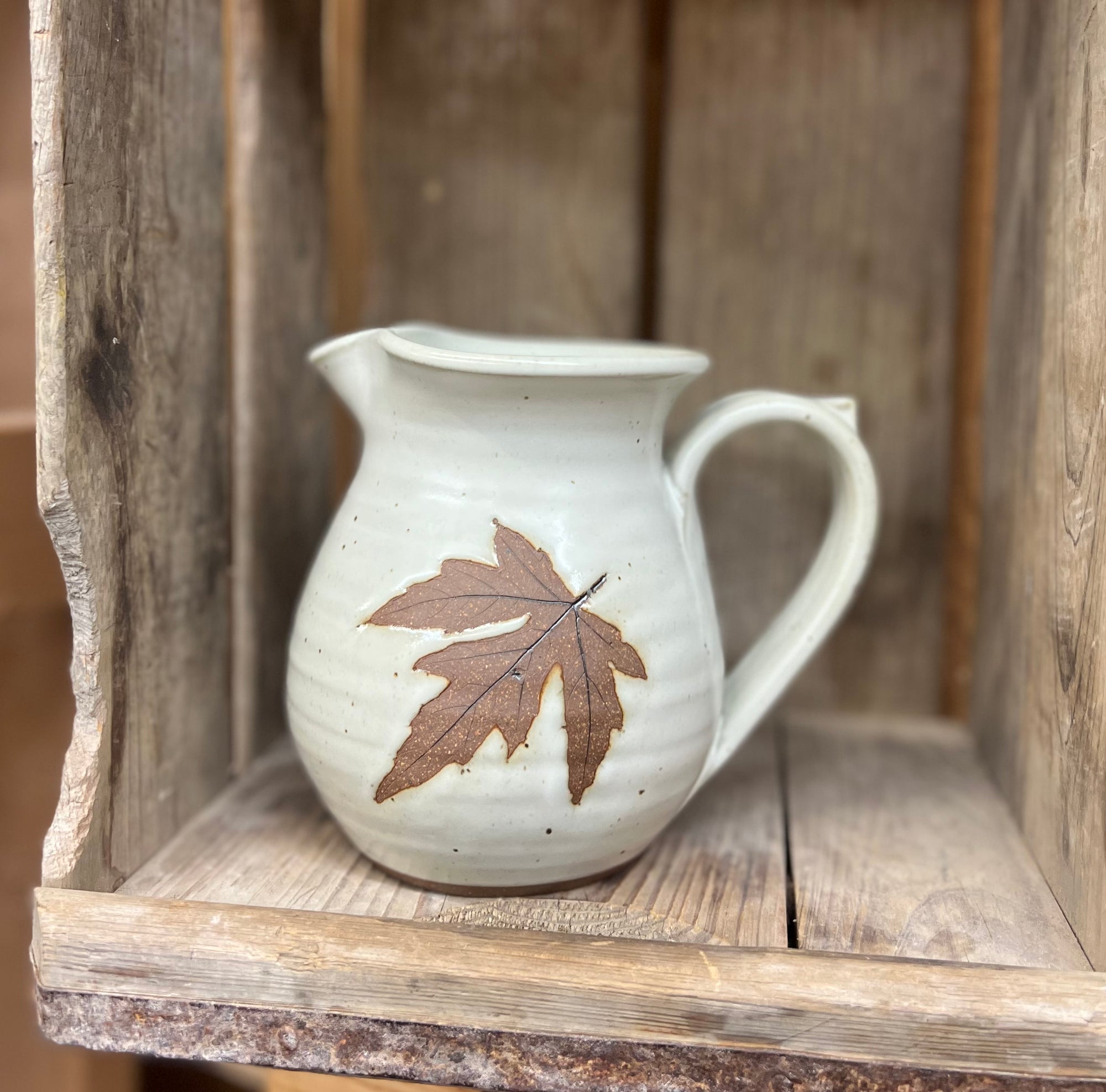 Leaf Pitcher {Classic White}